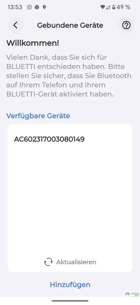 Die Verbindung der Powerstation erfolgt via Bluetooth