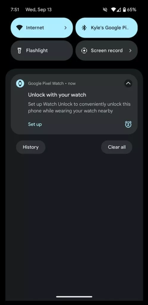 Watch Unlock einrichten Benachrichtigung