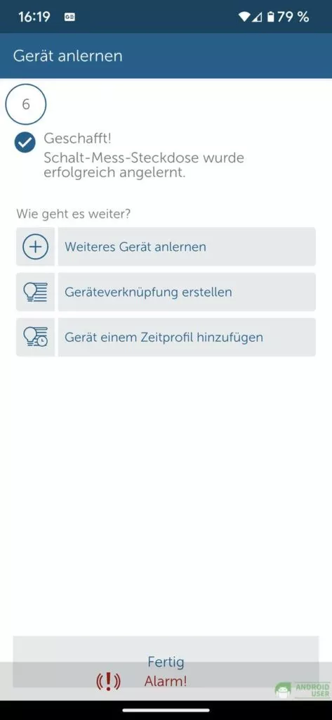 Die Schalt-Mess-Steckdose eQ3 HmIP-PSM-2 ist fertig angelernt
