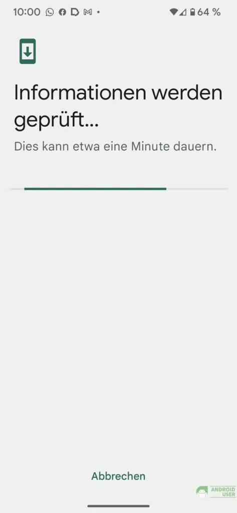 Schritt 1 Konto übertragen