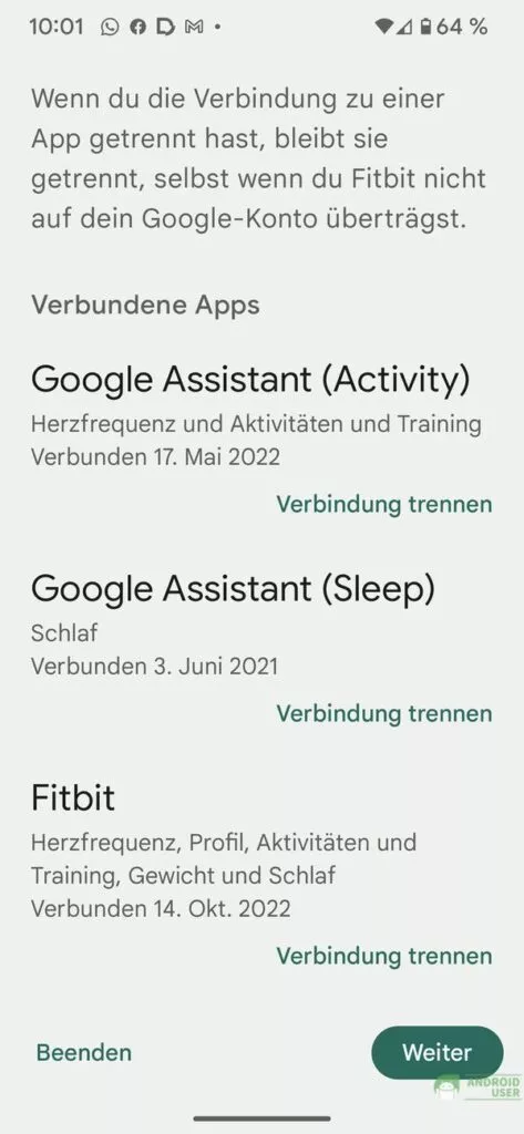 Verbundene Apps 