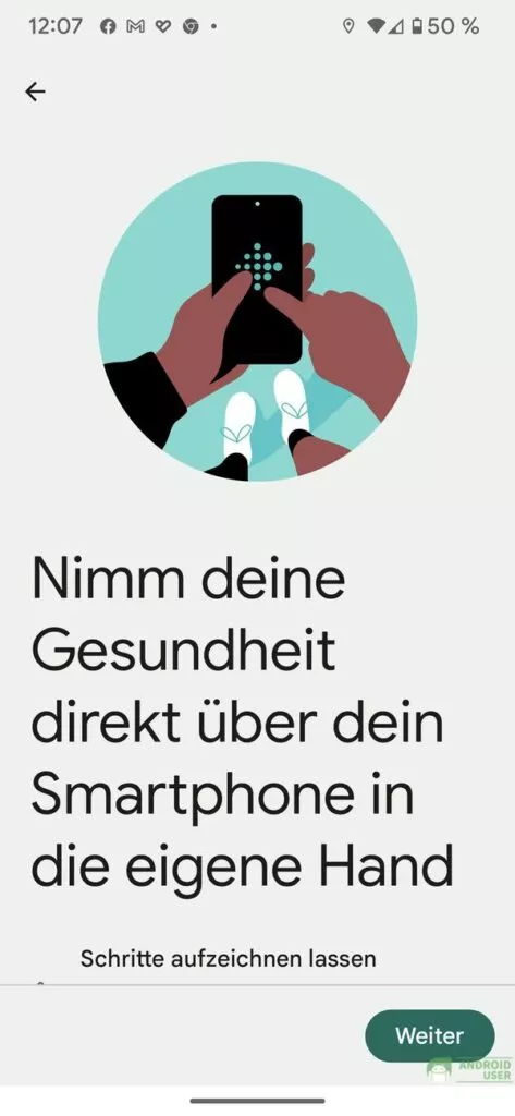 Fitbit Aufzeichnungen über das Smartphone