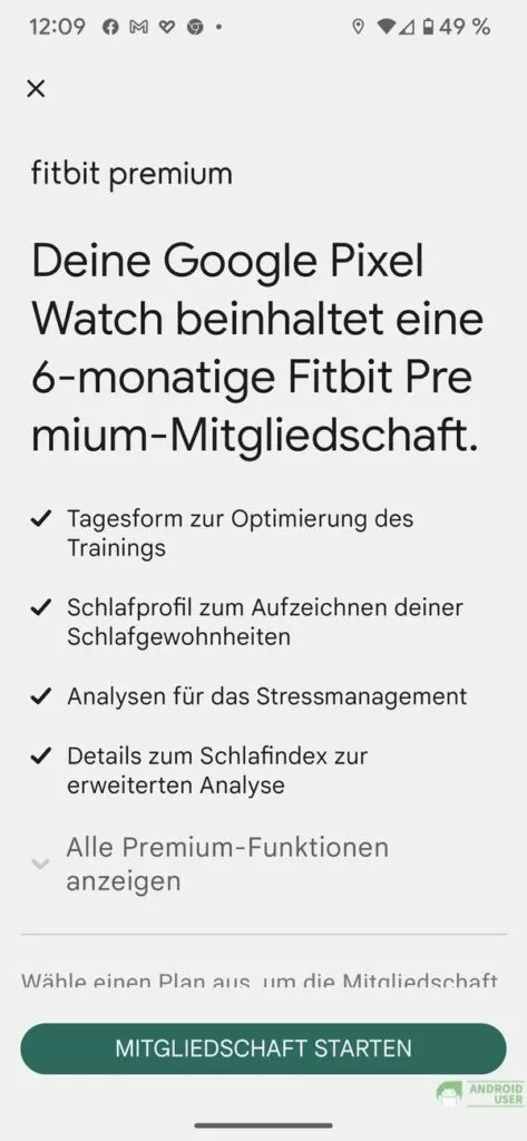 Die Pixel Watch beinhaltet Fitbit Premium