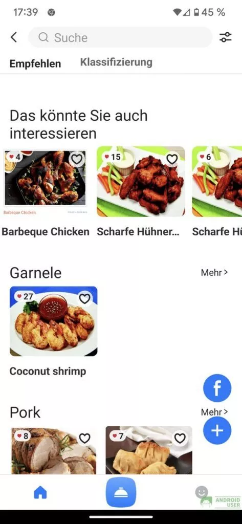 Eine Übersicht der Rezepte in der App, die du mit dem T31 machen kannst