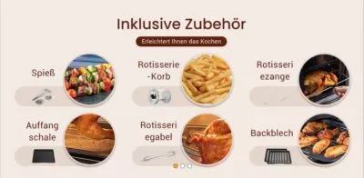 Zubehör des T31 Air Fryer Oven