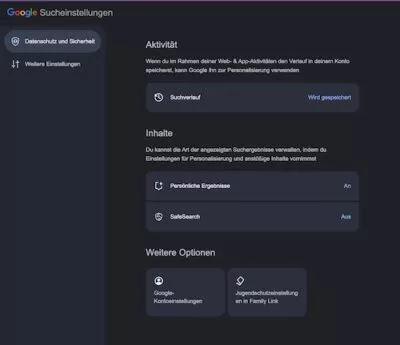 Google SafeSearch über den PC deaktivieren