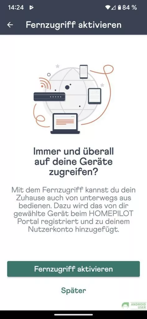 Homepilot App für den Fernzugriff