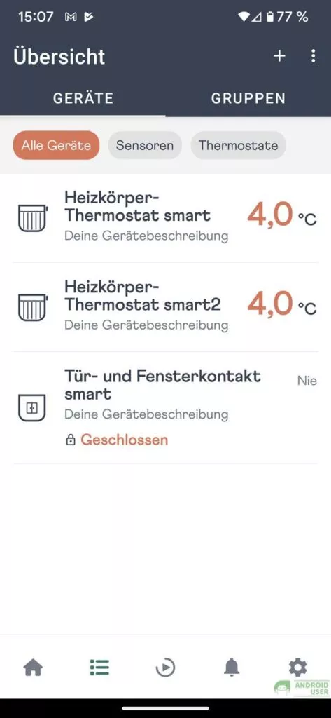 Auch das zweite Heizkörperthermostat ist mit der Gateway verbunden