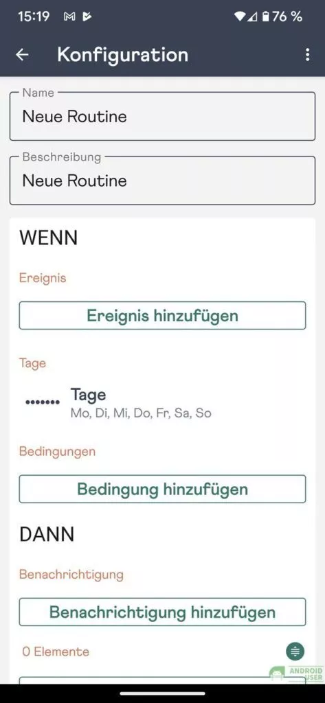 Du erstellst bei Bedarf Routinen in der Homepilot App