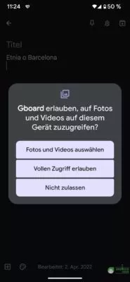 Neue Bildberechtigungen unter Android 14