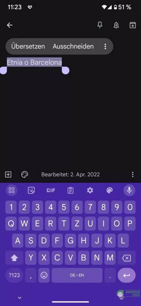 Text markieren