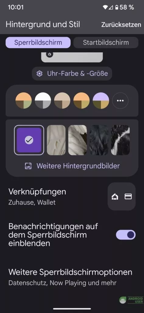 Verknüpfungen für den Sperrbildschirm lassen sich jetzt anpassen