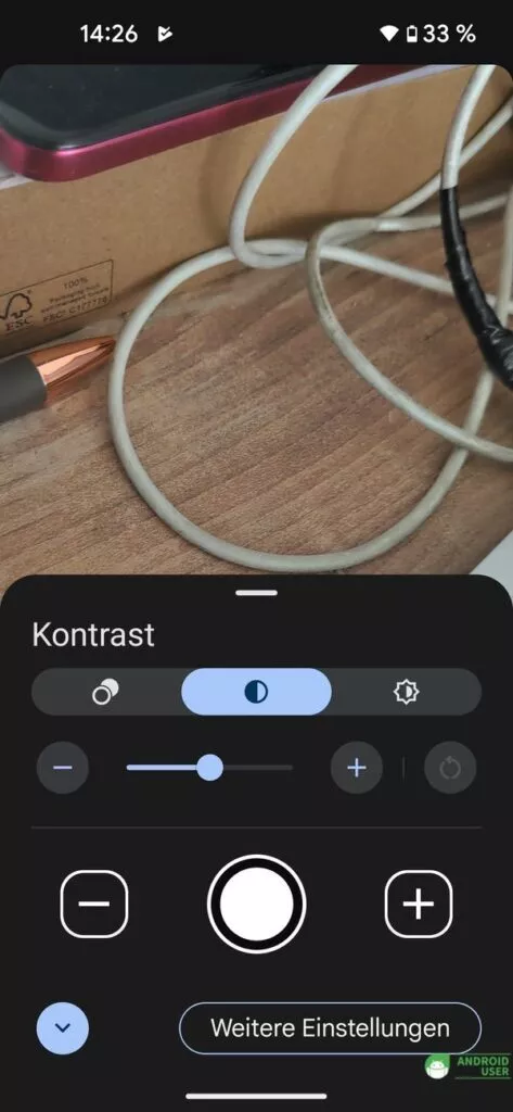 Mit Magnifier erhöhst du den Kontrast der Texte