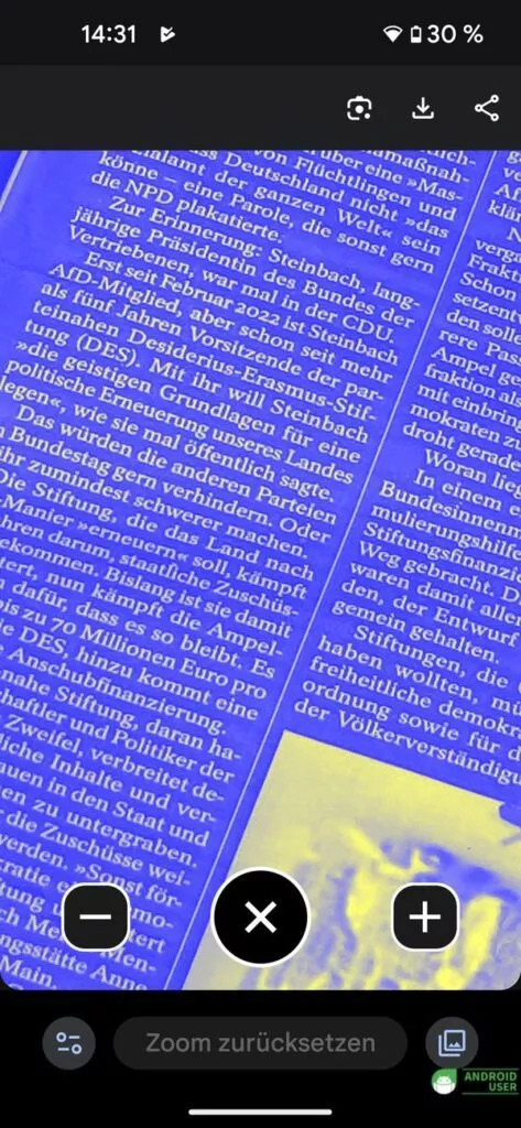 Die erstellten Bilder lädst du herunter oder durchsuchst sie mit Google Lens