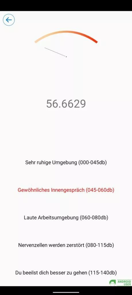 Messung mit der Werkzeugkasten-App auf dem Rugged Phone Doogee V31 GT