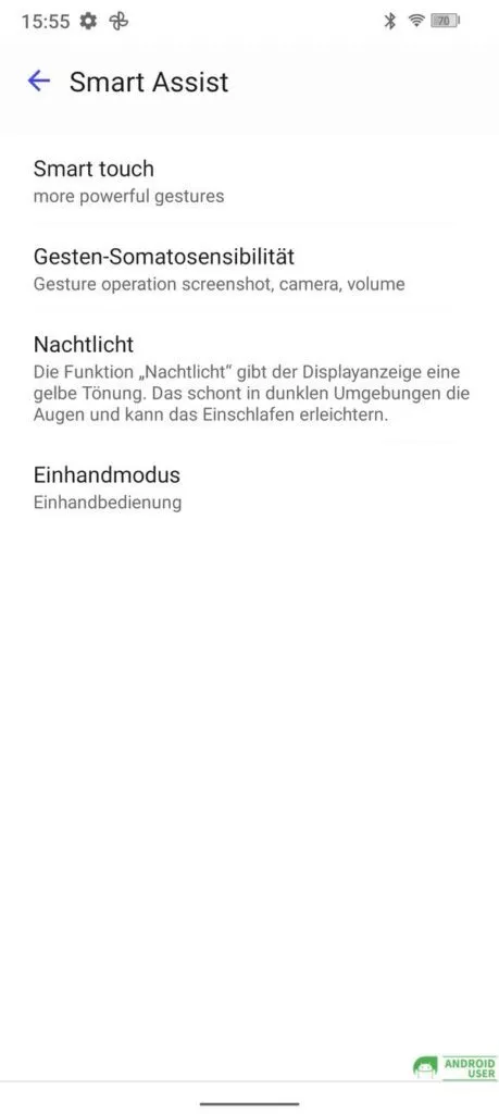 Weitere Einstellungen am Rugged Phone