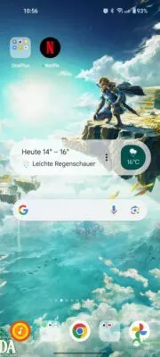 Live Anzeige Widget auf dem OnePlus Nord 2