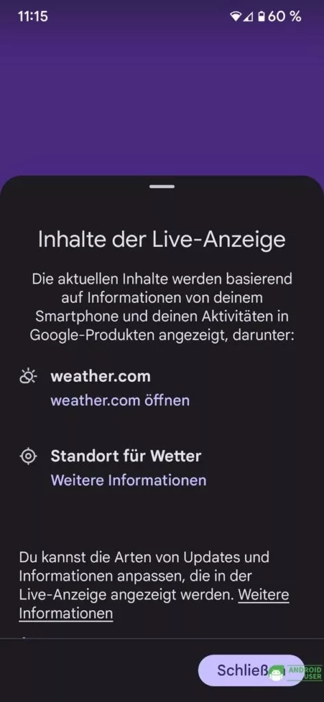 Über die drei Punkte sind Anpassungen möglich