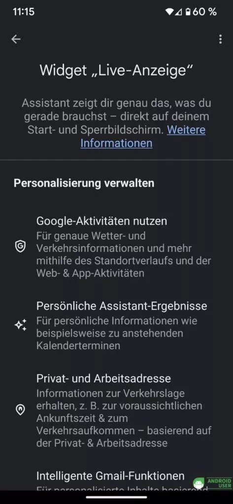 Es gibt Infos zu den Wetterquellen der Live Anzeige