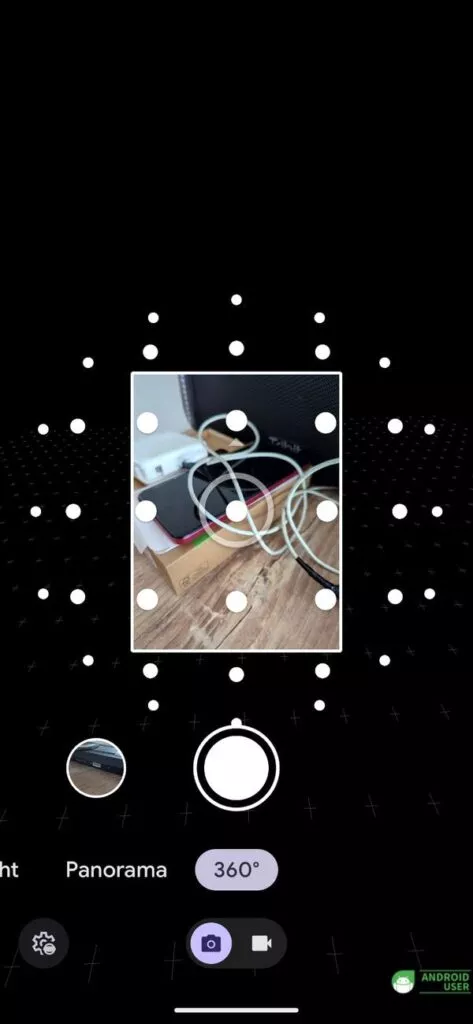 Photo Sphere 360 Bilder auf der Google Kamera