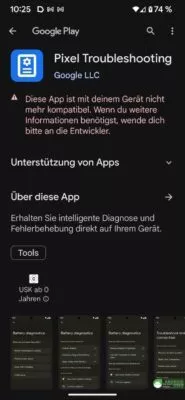 Pixel Troubleshooting App ist exklusiv für Pixel 8 Geräte