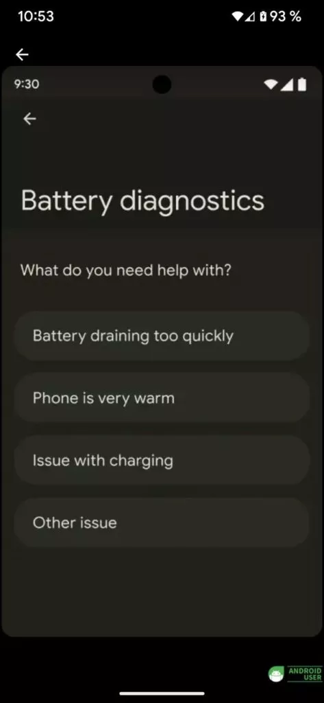 Pixel Troubleshooting Batterie Diagnose