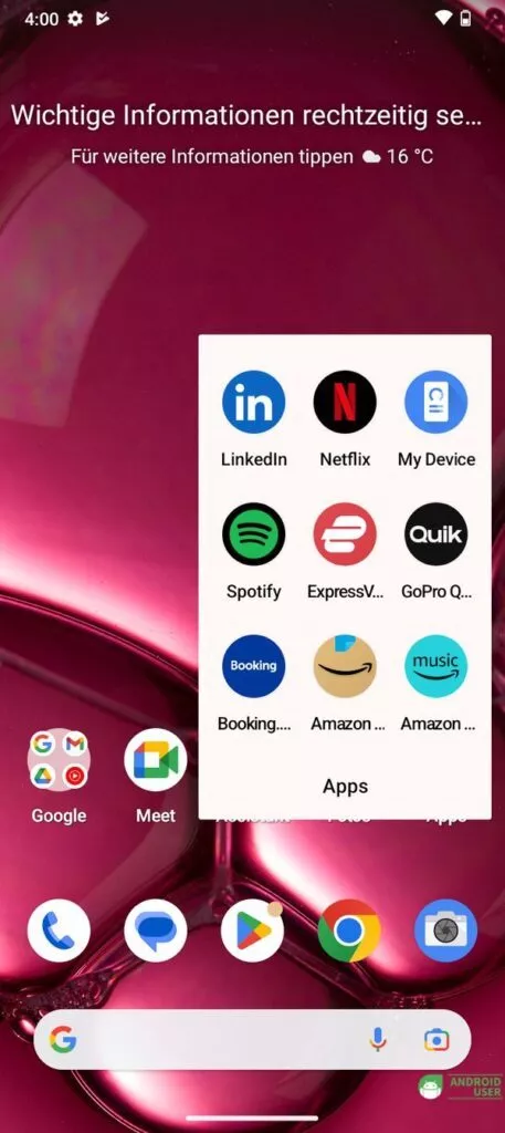 Auch ein paar Drittanbieter Apps befinden sich auf dem Nokia G42 5G