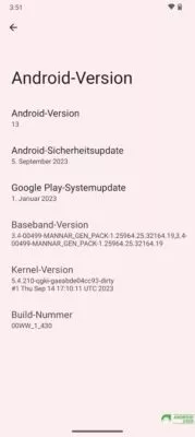 Android Version und Sicherheitsupdate auf dem Nokia G42
