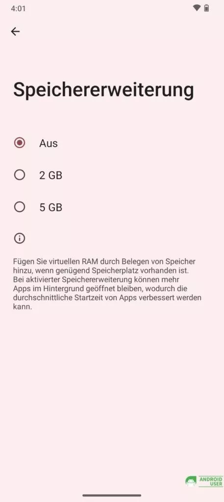 Bei der 6 GB Variante um bis zu 5 GB Erweiterung
