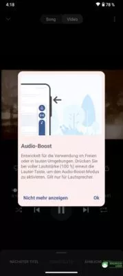 Der Audio Boost des Smartphones