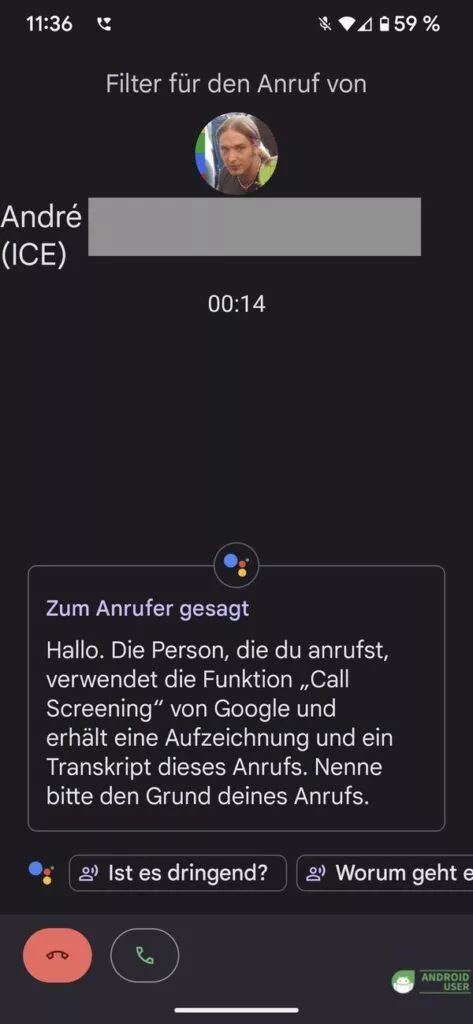 Abfrage ob es dringend ist