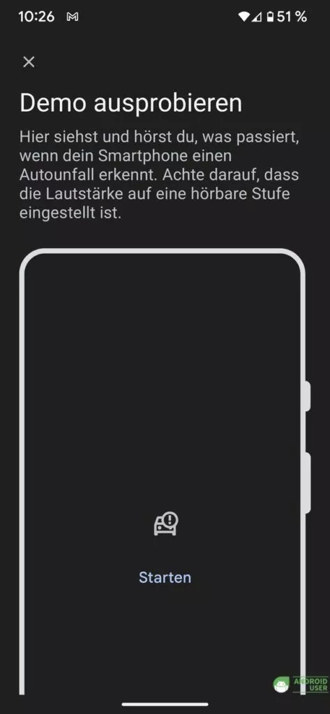 Wird ein Unfall erkannt, vibriert das Pixel