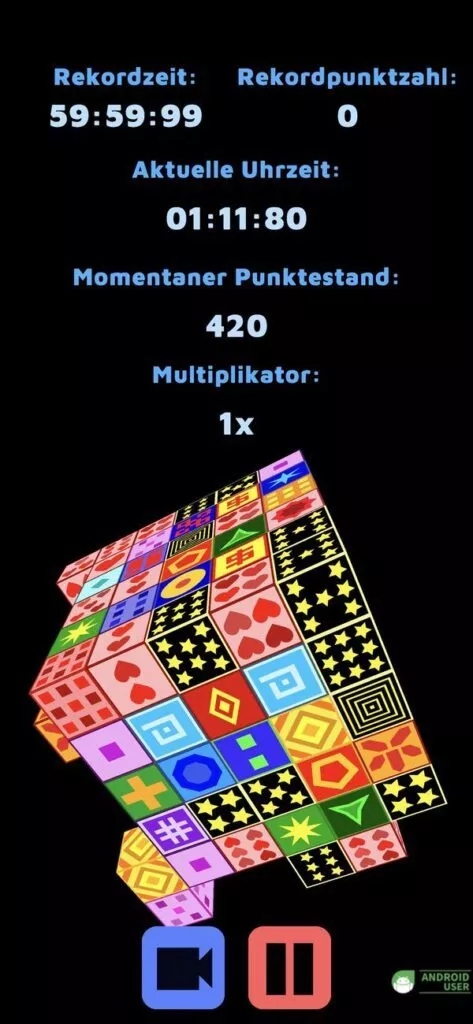 Cubistry im Drehungsmodus