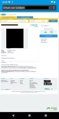 Auf der russischen Webseite wurde die Kleinanzeige von Quoka für den Betrugsversuch kopiert und eingefügt.