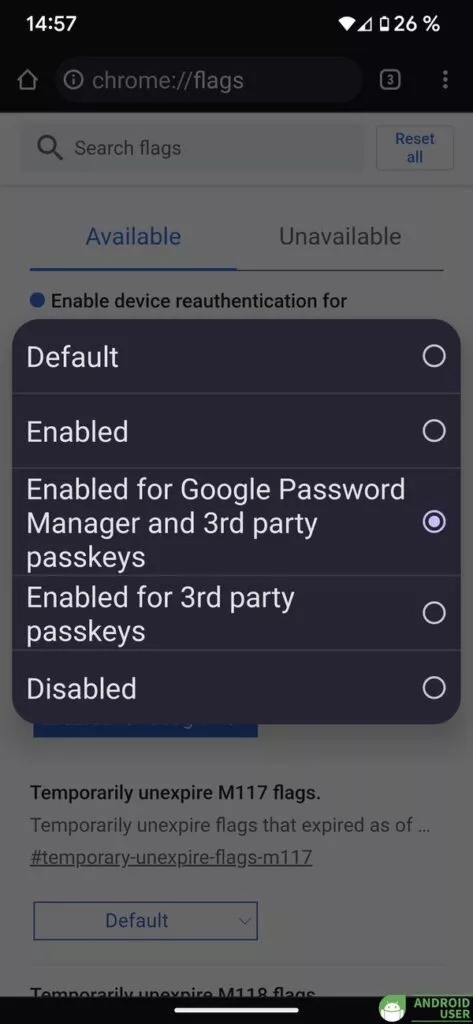 Passkeys für 3rd Party Anwendungen wie Enpass aktivieren