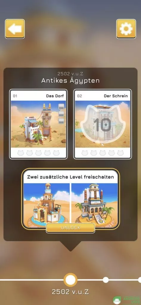 Du startest Cats in Time in Ägypten, die Zeitmaschine durchquert mehrere Epochen