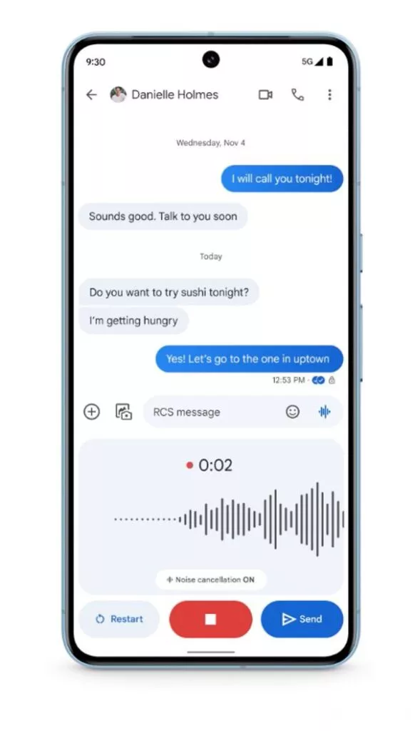 Sprachnachrichten in Google Messages sind verbessert worden