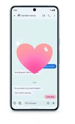 Screen Effects in Google Messages