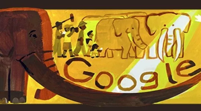 Das Google Doodle zeigt Ahmed den Elefant