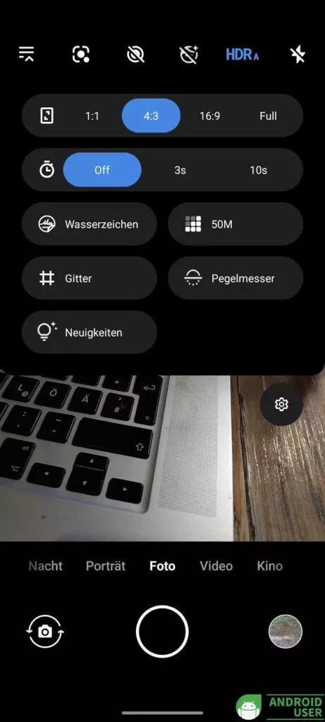 Die Kamera und Einstellungen auf dem Nokia X30 5G