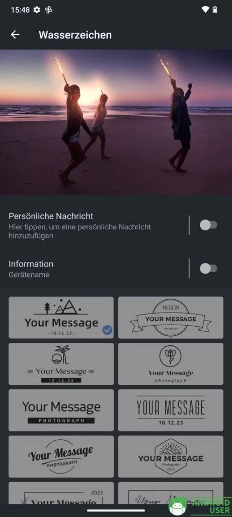 Wasserzeichen erstellen auf dem Nokia X30 5G