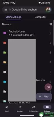 Google Drive Dokumente scannen