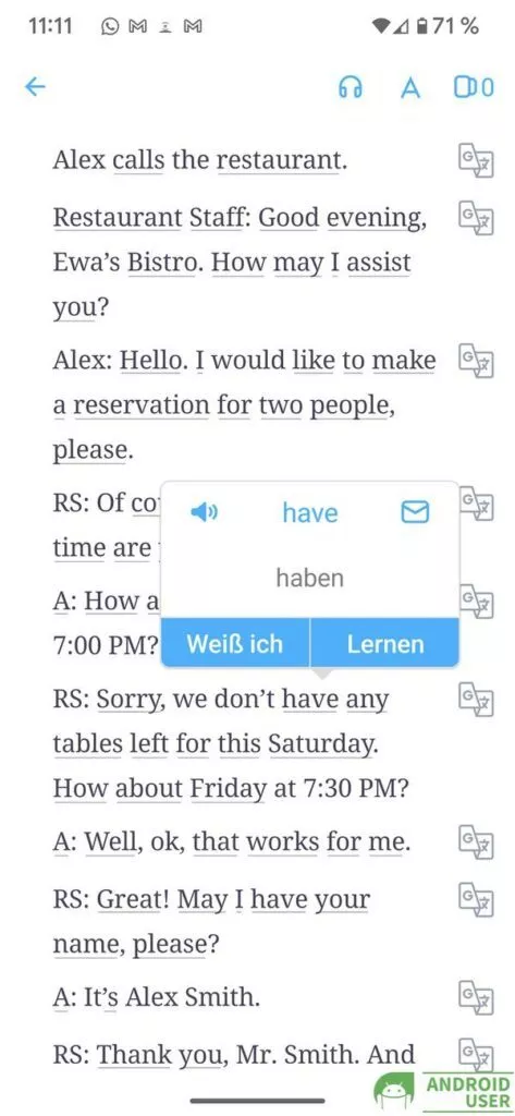 Einzelne Worte lassen sich beim Englisch lernen direkt übersetzen
