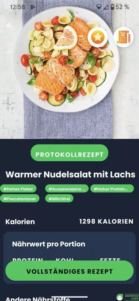 Das komplette Rezept ist nicht sichtbar
