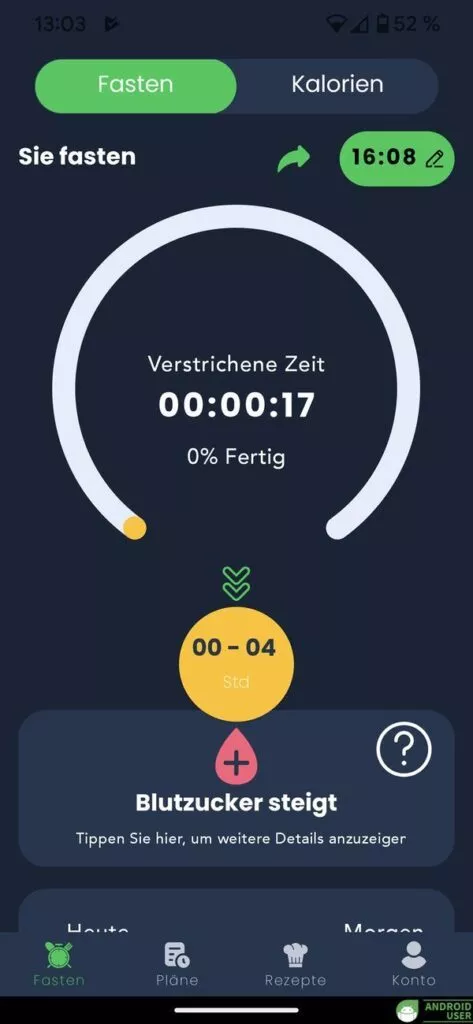 Du beginnst mit dem Intervallfasten