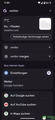 Die Wetteranzeige im Pixel Launcher wurde verbessert