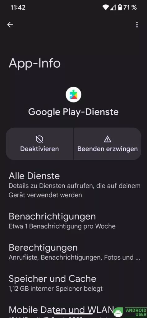 Deaktivieren oder Deinstallieren nicht möglich