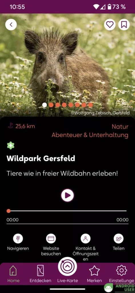Verschiedene Sehenswürdigen anhand einer touristischen Unterrichtungstafel