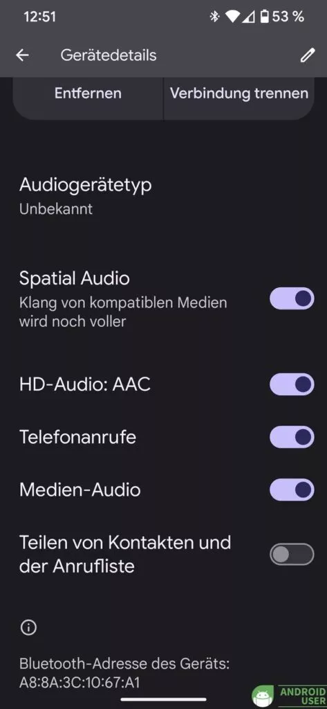 Die OneOdio OpenRock S unterstützen diverse Audiocodecs