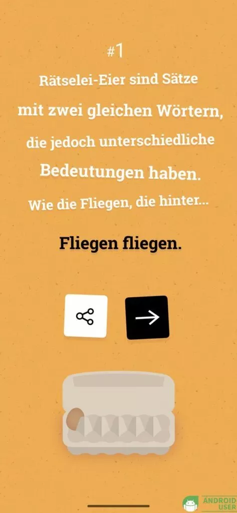 Mit der richtigen Lösung fällt ein Ei in den Eierkarton